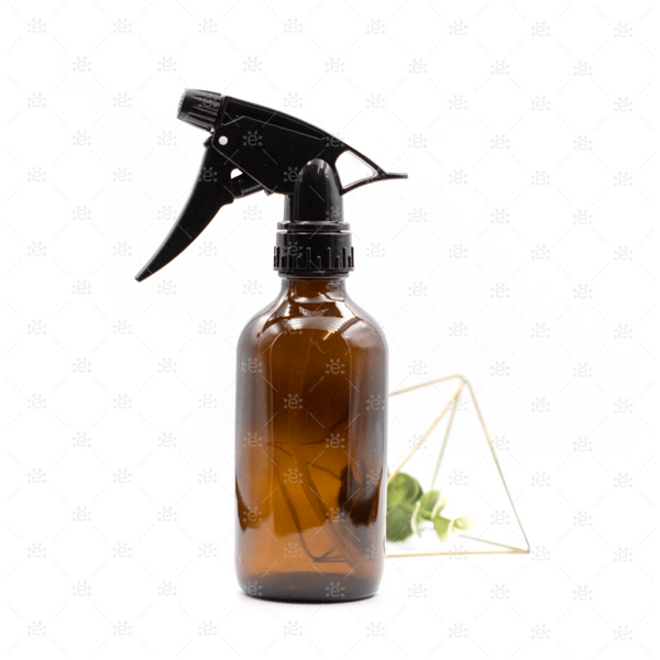240ml Amber Glass Spray Bottle with Decorative Vinyls & Recipe