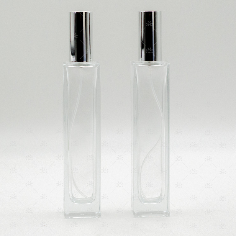 100Ml Square Profile Glass Fine Mist Spray Bottle (2Pk)