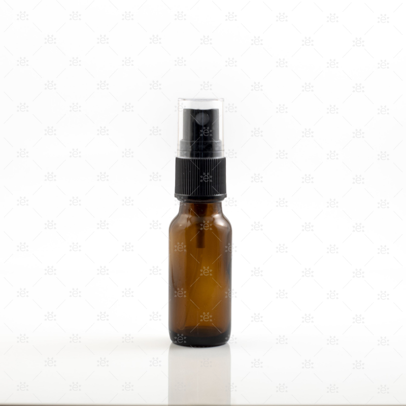 15Ml Amber Glass Bottle With Spray Head (5 Pack)