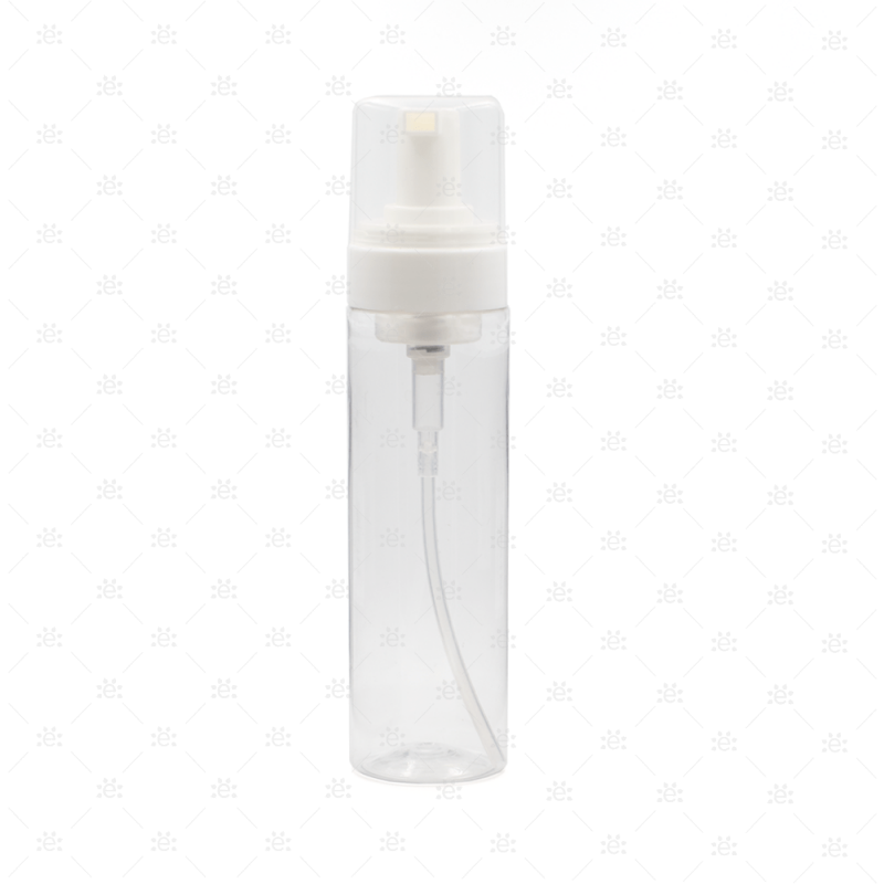 200Ml Clear Plastic Bottle With White Foaming Pump Dispenser (New Style) Plastics/containers