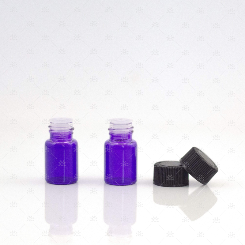 5/8 (2Ml) Dram Purple Sample Vial Bottles (24 Pack) Glass Roller Bottle