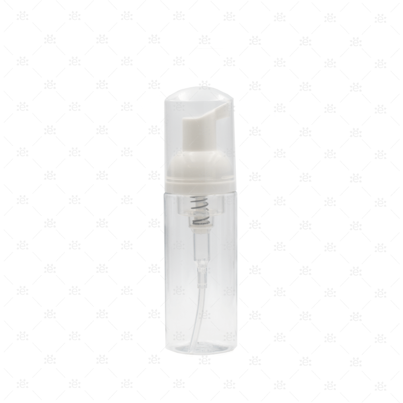 50Ml Clear Plastic Bottle With White Foaming Pump Dispenser Plastics/containers