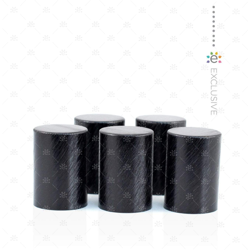 Black Metallic Roller Bottle Cap (5Pk) Accessories & Caps