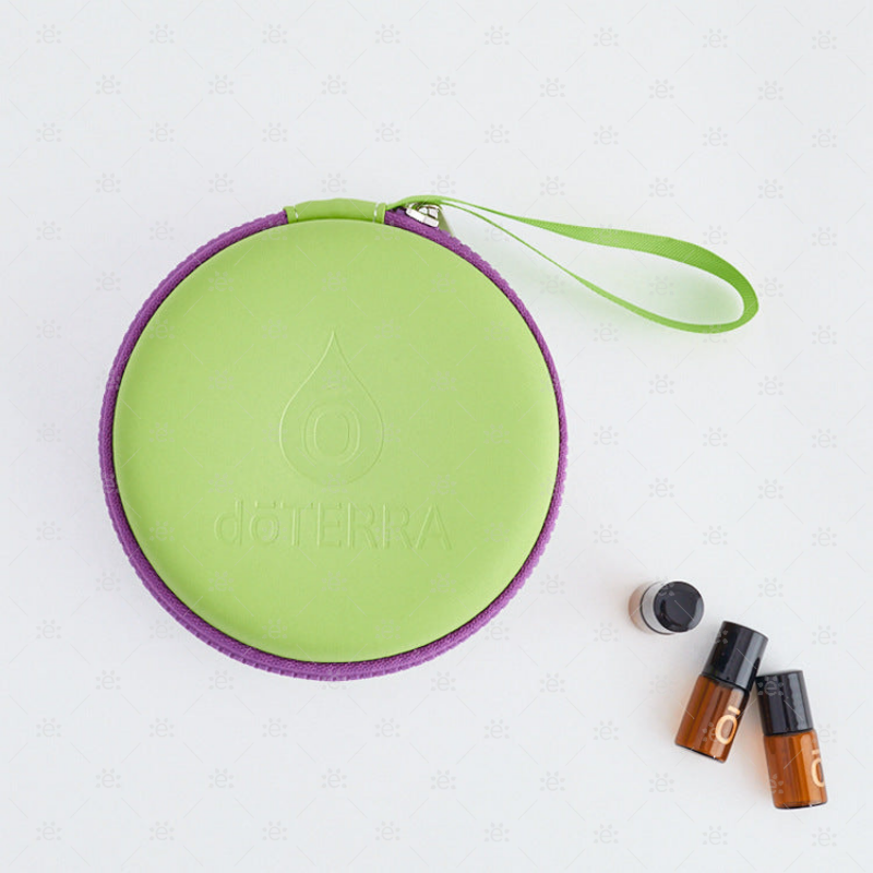 Dterra Lime Mini Round Hardshell Case (Holds 19 Vials) Cases & Displays