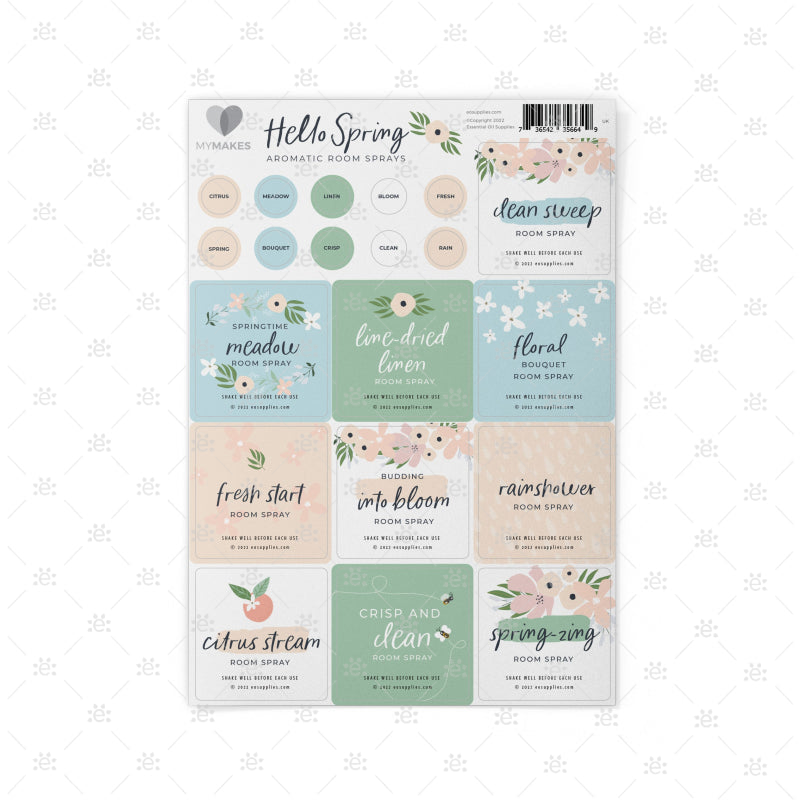 Mymakes:  Hello Spring Aromatic Room Sprays (Make & Take Workshop Set)