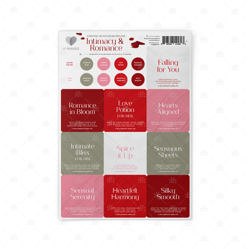 Mymakes: Intimacy & Romance - Label Sheet Labels