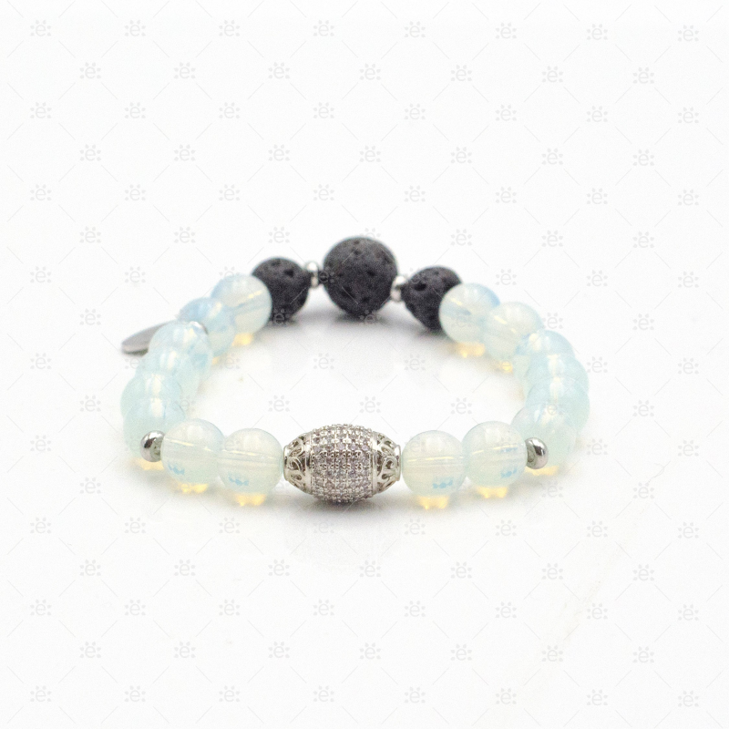 Ophelia:  Opalite Gemstone Lava Diffuser Bracelet Jewellery