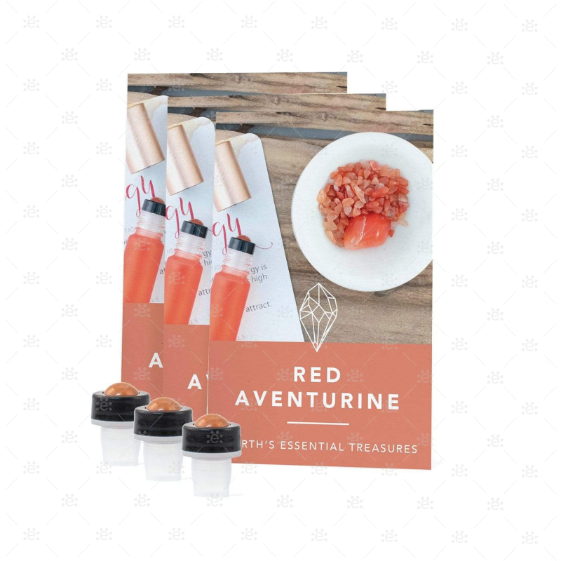 Red Aventurine Luxury Gemstone Roller (3 Pack) Accessories & Caps