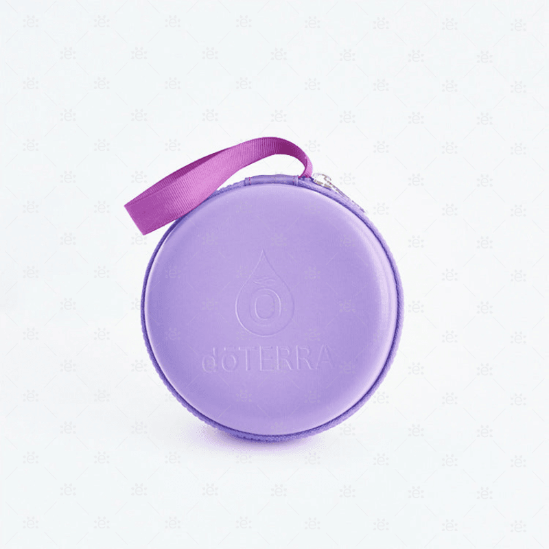 Dterra Purple Mini Round Hardshell Case (Holds 19 Vials) Cases & Displays