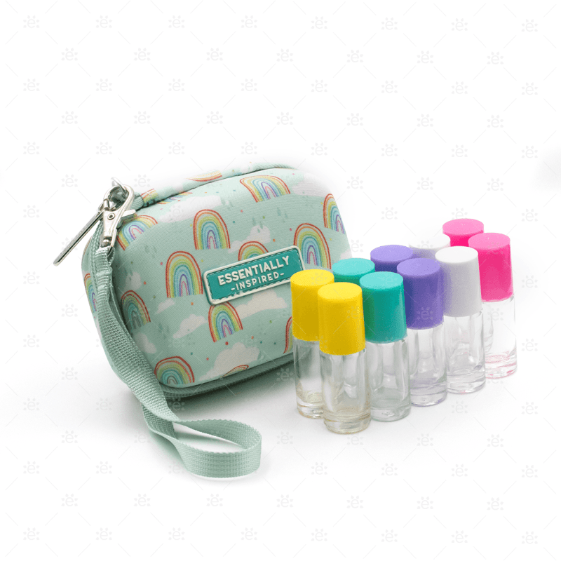 Here Comes The Sun Hard Shell Oil Case & Wristlet With 10 X 5Ml Roller Bottles