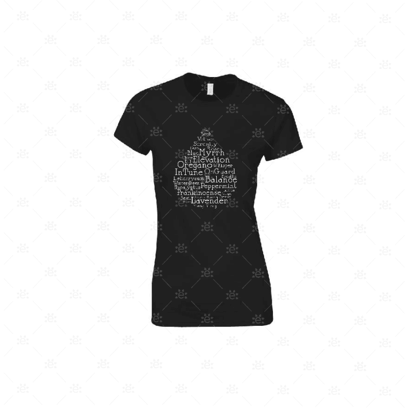 Ladies Doterra Branded T-Shirt - Design Style 10 (Black) Clothing