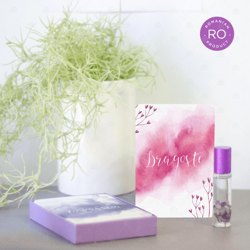 Treasures Within (Romanian - Ro):  Emotions & Essential Oil Affirmation Cards (With Bottle Labels)